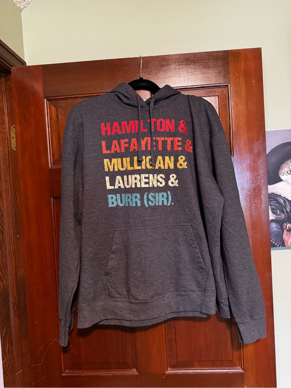 Hamilton Port &Company Charcoal Gray Graphic Pullover Hoodie XL